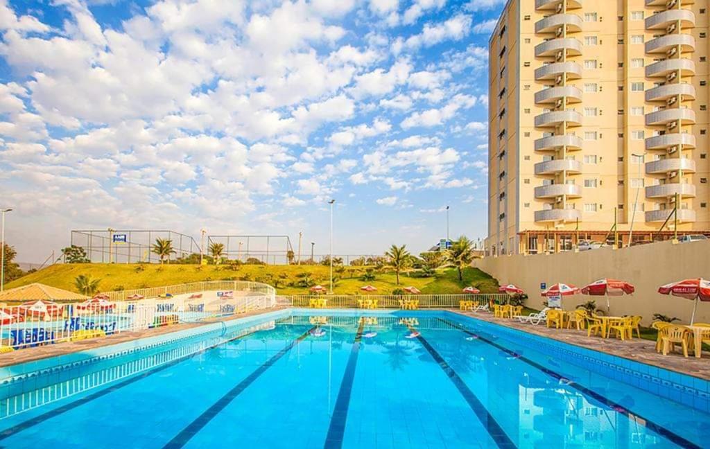Hotel Golden Dolphin Resort - Flat No Decimo Andar Quarto Com Varanda 카우다스노바스 외부 사진
